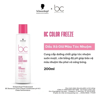 Dầu Xả Giữ Màu Tóc Nhuộm BC COLOR FREEZE pH 4.5 200ml Giá 274.000 VND Giảm 57k 7 Dầu Xả Giữ Màu Tóc Nhuộm BC COLOR FREEZE pH 4.5 200ml Giá 274.000 VND Giảm 57k 7