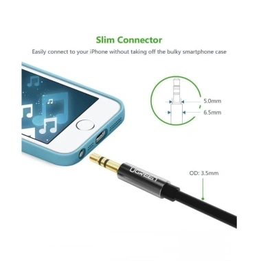 Dây Audio 3.5mm UGREEN AV119 mạ vàng 24K, cáp AUX chống rối, điện thoại, loa, ô tô, BH 18 tháng, giảm còn 60.000 VND 2 Dây Audio 3.5mm UGREEN AV119 mạ vàng 24K, cáp AUX chống rối, điện thoại, loa, ô tô, BH 18 tháng, giảm còn 60.000 VND 2