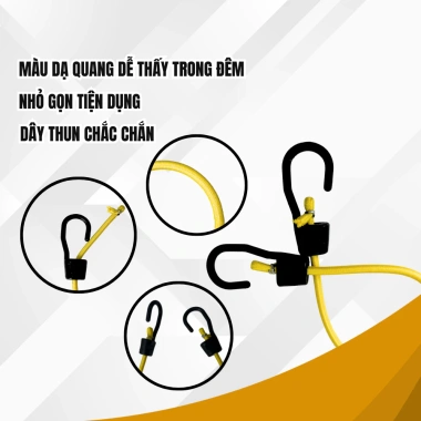 Dây Buộc Đàn Hồi SafeStraps 61cm - Móc Nhựa Lõi Thép Chống Gỉ, Dây Thun Xe Máy - 27.440đ 2 Dây Buộc Đàn Hồi SafeStraps 61cm - Móc Nhựa Lõi Thép Chống Gỉ, Dây Thun Xe Máy - 27.440đ 2