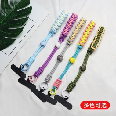 Dây buộc điện thoại di động màu đen, dây đeo cổ tay ngắn điều chỉnh, thời trang thể thao, chống mất và sốc, giá chỉ 49.022₫