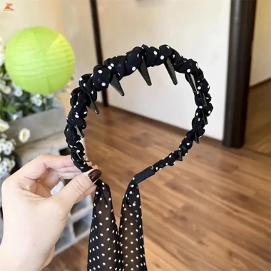 Dây buộc tóc bện chấm bi thoải mái phù hợp du lịch ngoài trời giá chỉ 39.096 VND 4