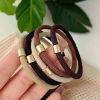 Dây buộc tóc vintage độ đàn hồi cao, tạo đuôi ngựa cao thanh lịch, phù hợp người nổi tiếng internet, giá 23.545₫