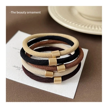 Dây buộc tóc vintage độ đàn hồi cao, tạo đuôi ngựa cao thanh lịch, phù hợp người nổi tiếng internet, giá 23.545₫ 9