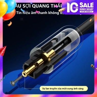 Dây Cáp Audio Quang Toslink UGREEN AV122 Tín hiệu ổn định, Âm thanh sống động