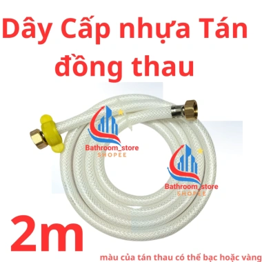 Dây cấp nước nhựa 2 đầu tán xi 40cm, độ dài 2m - Giá chỉ 22.470đ