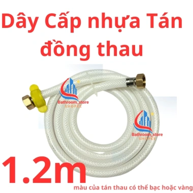 Dây cấp nước nhựa 2 đầu tán xi 40cm, độ dài 2m - Giá chỉ 22.470đ