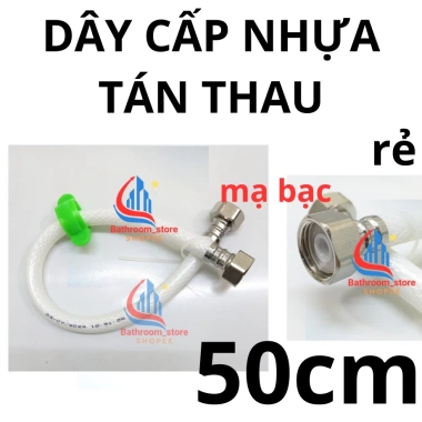 Dây cấp nước nhựa 2 đầu tán xi 40cm, độ dài 2m - Giá chỉ 22.470đ 10 Dây cấp nước nhựa 2 đầu tán xi 40cm, độ dài 2m - Giá chỉ 22.470đ 10
