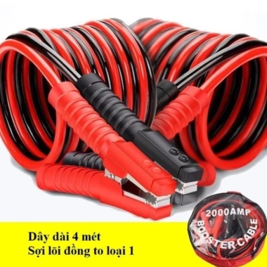 Dây Câu Kích Bình Ắc Quy Cứu Hộ Ô Tô 2.000AMP 4m + 500AMP 2m Giá 90.000 VND