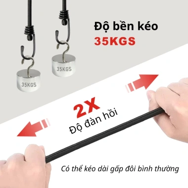 Dây Chun Buộc Hàng Safestraps Siêu Co Giãn, Móc 2 Đầu - Hàng Xuất Khẩu 33.320₫ 2