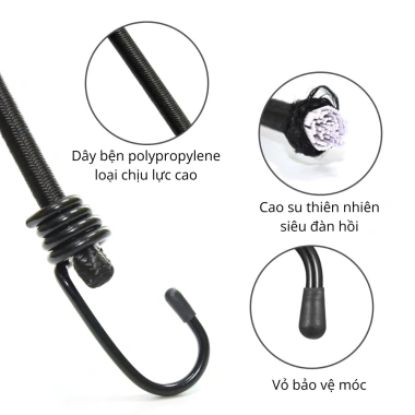 Dây Chun Buộc Hàng Safestraps Siêu Co Giãn, Móc 2 Đầu - Hàng Xuất Khẩu 33.320₫ 3