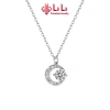 Dây chuyền bạc nữ LiLi S925 đính kim cương Moissanite cao cấp trăng và sao Sloane LILI_159.798