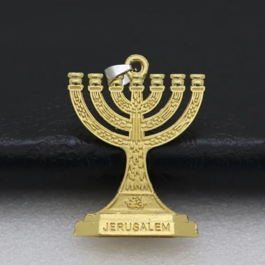 Dây chuyền Menorah 7 nhánh charm - Trang sức Do Thái Holy Jerusalem, quà tặng văn hoá 2