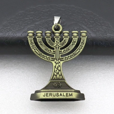 Dây chuyền Menorah 7 nhánh charm - Trang sức Do Thái Holy Jerusalem, quà tặng văn hoá 4