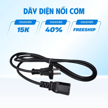 Dây điện nồi cơm an toàn, chính hãng - Giá chỉ 30.000đ (giảm từ 36.300đ)