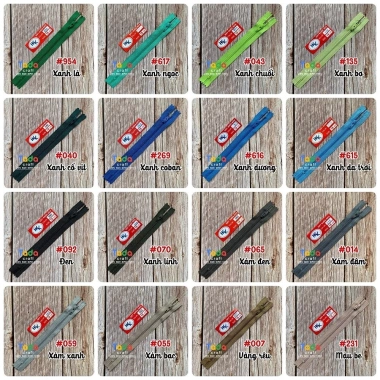 Dây kéo khóa HKK 18cm - Giá 13.000đ, phù hợp cho quần, túi, ví handmade 2
