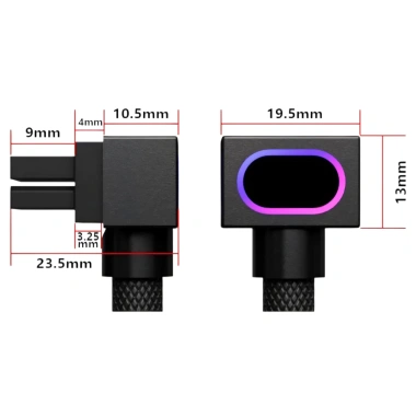 Dây Nối Dài 8 Pin GPU Asia Horse Hydrus LED ARGB Rẻ Nhất Gập 90 do Giá 344.000