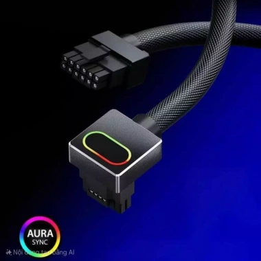 Dây nối GPU 16 Pin 12VHPWR Asia Horse Hydrus LED ARGB gập 90 độ - Giá rẻ 877.000đ