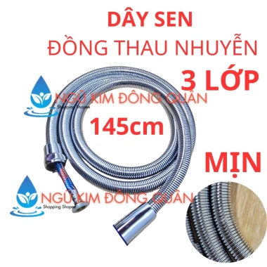 Dây sen INOX 304 1.4m 3 lớp chịu áp lực cho vòi sen tắm và xịt vệ sinh giá 41.730₫ 3
