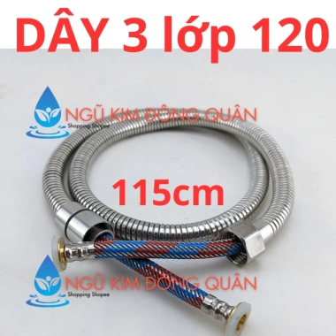 Dây sen INOX 304 1.4m 3 lớp chịu áp lực cho vòi sen tắm và xịt vệ sinh giá 41.730₫ 7