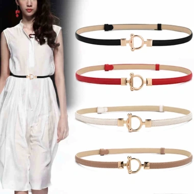 Dây thắt lưng da bò mỏng sang trọng, chất lượng cao, thời trang nữ, giá chỉ 98.999 VND