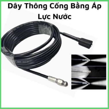 Dây thông tắc cống áp lực nước cho máy rửa xe - dài 10-30m, giá ưu đãi 168.198 VND
