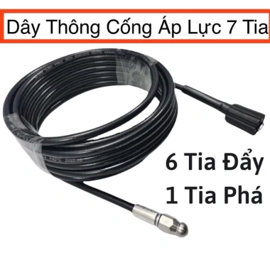 Dây thông tắc cống áp lực nước cho máy rửa xe - dài 10-30m, giá ưu đãi 168.198 VND