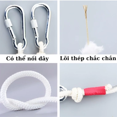 Dây Thừng TAYO 8mm Lõi Thép, Dây Dù Leo Núi, Móc Nối 2 Đầu, Dài 10-30m, Giá 45.000đ 4 Dây Thừng TAYO 8mm Lõi Thép, Dây Dù Leo Núi, Móc Nối 2 Đầu, Dài 10-30m, Giá 45.000đ 4
