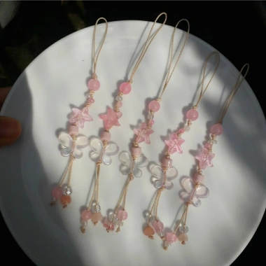 Dây treo điện thoại sao bướm lung linh nhiều màu keyring phonestrap giá 27.400₫
