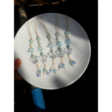 Dây treo điện thoại sao bướm lung linh nhiều màu keyring phonestrap giá 27.400₫