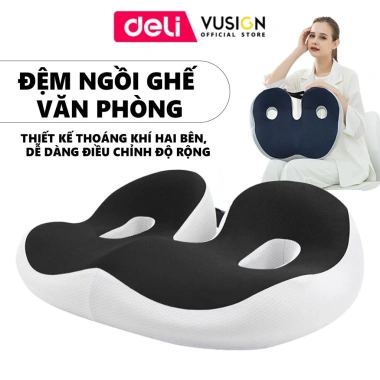 Đệm ghế ngồi văn phòng Deli cao su non chống trĩ, giảm ê mỏi, tư thế chuẩn - 208.000₫