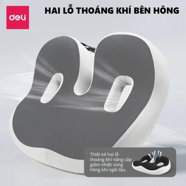 Đệm ghế ngồi văn phòng Deli cao su non chống trĩ, giảm ê mỏi, tư thế chuẩn - 208.000₫