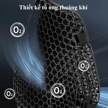 Đệm ghế xe máy MONQIQI chống trượt tổ ong 3D, giảm áp, thoáng khí - 112.700₫