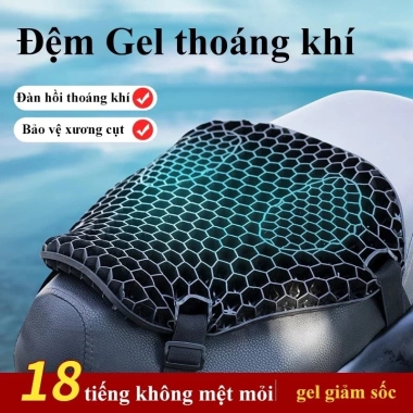 Đệm ghế xe máy MONQIQI chống trượt tổ ong 3D, giảm áp, thoáng khí - 112.700₫