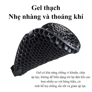 Đệm ghế xe máy MONQIQI chống trượt tổ ong 3D, giảm áp, thoáng khí - 112.700₫