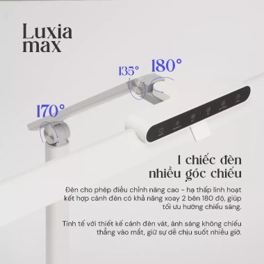 Đèn bàn làm việc Velix Luxia Max 24W 1.200 Lumen CRI95 – Bảo vệ mắt, điều khiển từ xa, kẹp bàn – Giá 1.490.000₫