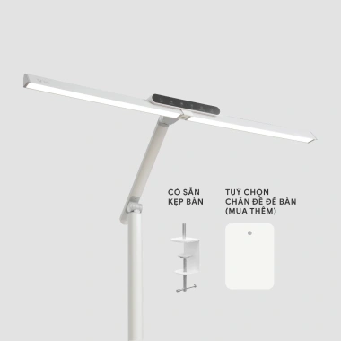 Đèn bàn làm việc Velix Luxia Max 24W 1.200 Lumen CRI95 – Bảo vệ mắt, điều khiển từ xa, kẹp bàn – Giá 1.490.000₫