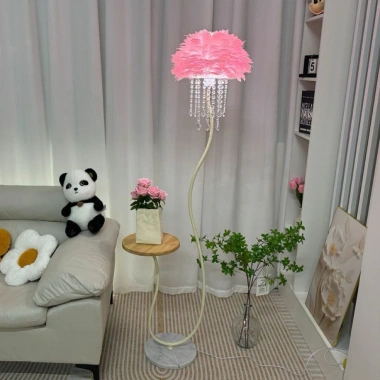 Đèn Cây Đứng CM65 Đèn Sàn Kết Hợp Bàn Lông Vũ Đính Đá - Giá Ưu Đãi 745.000 VND 8