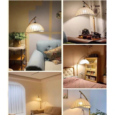Đèn cây đứng tre phong cách Nhật Bản - Đèn sàn hiện đại, giảm giá 689.000₫