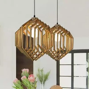 Đèn gỗ quả trám, đèn gỗ lục giác, đèn gỗ trang trí, đèn gỗ thả trần 3 Đèn gỗ quả trám, đèn gỗ lục giác, đèn gỗ trang trí, đèn gỗ thả trần 3