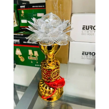 Đèn Hoa Sen XOAY 360 Đổi Màu Cao 25cm Siêu Sáng 220V - Trang Trí Nội Thất, Ánh Sáng 360 Độ, Giá Ưu Đãi 138k 3