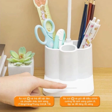 Đèn Học Chống Cận Tích Điện, Nút Cảm Ứng - 3 Chế Độ Ánh Sáng Bảo Vệ Mắt, Giá 88k