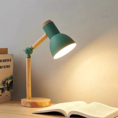Đèn học để bàn EM02 CMART: Thân gỗ tự nhiên, kim loại sang trọng, giảm giá 145k