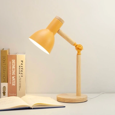 Đèn học để bàn EM02 CMART: Thân gỗ tự nhiên, kim loại sang trọng, giảm giá 145k