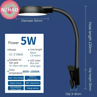 Đèn LED Bể Cá N2HAO 5W, Hạt Xoay 360 Độ, Kẹp Đèn Nhỏ Gọn, Phích Cắm USB, Giá Ưu Đãi 84.810₫ 10 Đèn LED Bể Cá N2HAO 5W, Hạt Xoay 360 Độ, Kẹp Đèn Nhỏ Gọn, Phích Cắm USB, Giá Ưu Đãi 84.810₫ 10