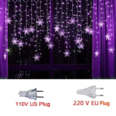 Đèn LED dây bông tuyết Giáng sinh 3,2M - Rèm chống thấm, trang trí tiệc cưới 7 Đèn LED dây bông tuyết Giáng sinh 3,2M - Rèm chống thấm, trang trí tiệc cưới 7