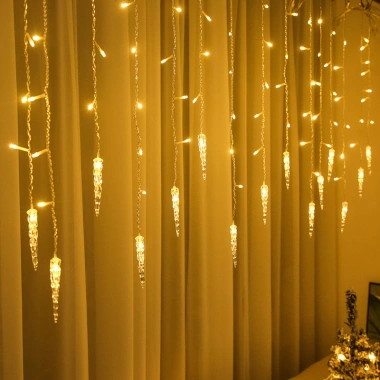 Đèn LED dây bông tuyết Giáng sinh 3,2M - Rèm chống thấm, trang trí tiệc cưới 8 Đèn LED dây bông tuyết Giáng sinh 3,2M - Rèm chống thấm, trang trí tiệc cưới 8
