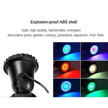 Đèn LED Dưới Nước 12V RGB Chống Nước Nhiều Màu - Giá 280.000 cho Bể Cá, Sân Vườn, Đài Phun Nước, Ao & Bể Bơi 4