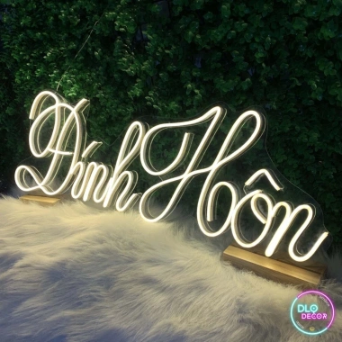 Đèn LED Neon Chữ Đính Hôn 25x80cm Vàng Nhạt - Trang Trí Tiệc Cưới, Giá Ưu Đãi 450k 3 Đèn LED Neon Chữ Đính Hôn 25x80cm Vàng Nhạt - Trang Trí Tiệc Cưới, Giá Ưu Đãi 450k 3