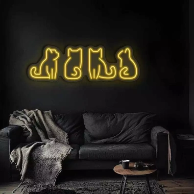 Đèn LED Neon Đàn Mèo Treo Tường Nhiều Mẫu-Kèm Nguồn & Miếng Dán, Giá 80.000 VND 3 Đèn LED Neon Đàn Mèo Treo Tường Nhiều Mẫu-Kèm Nguồn & Miếng Dán, Giá 80.000 VND 3