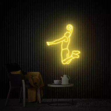 Đèn LED Neon Hình Bóng Rổ Treo Tường - Nhiều mẫu, Kèm nguồn & miếng dán, Giá 90.000₫